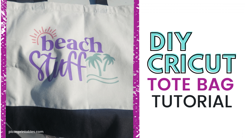 Easy DIY Cricut Canvas Tote Bag with Coloring Changing HTV - Pica's ...