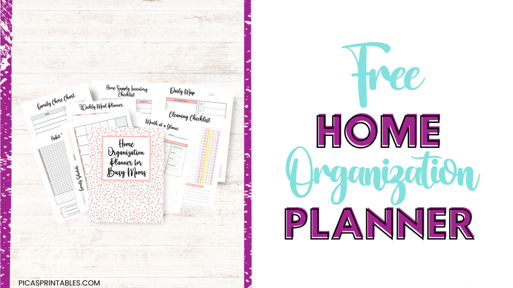 free home organization planner