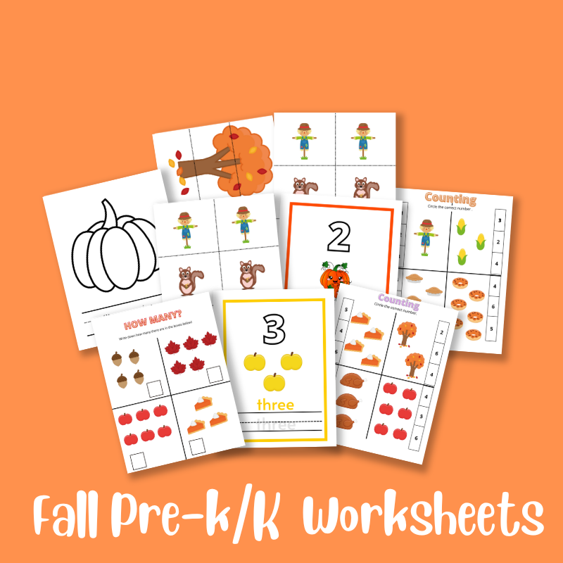 Fall Preschool and Kindergarten Worksheets - Pica's Printables