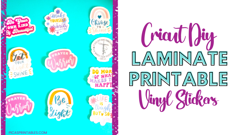 how to laminate printable vinyl stickers