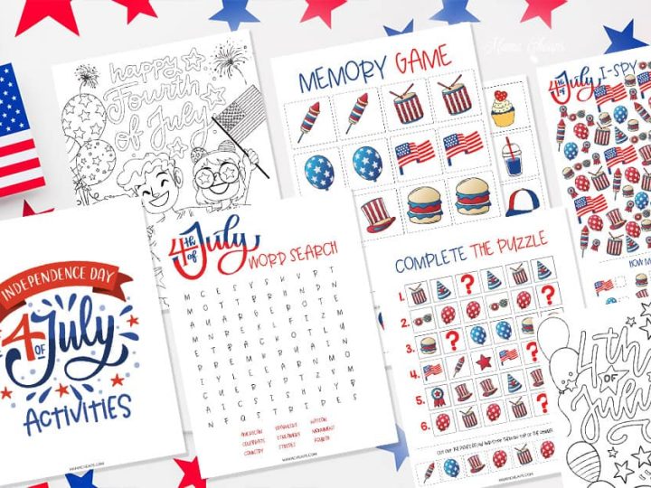 Image for 4th of July Printable Activity Pack for Kids