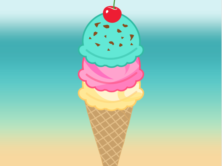Image for Free Printable Ice Cream Craft (Black and White and Pre-Colored!)