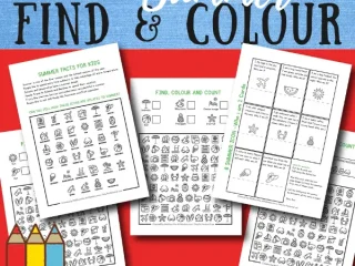 Image for Summer Find and Colour Worksheets