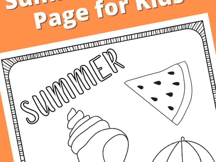 Image for Free Printable Summer Coloring Page for Kids