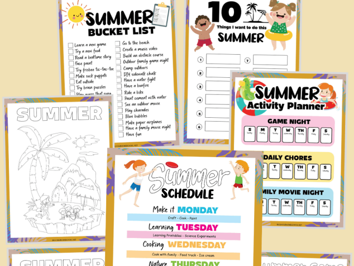Image for Free Fun Summer Activities for Kids Planner Pack to Make It Rock