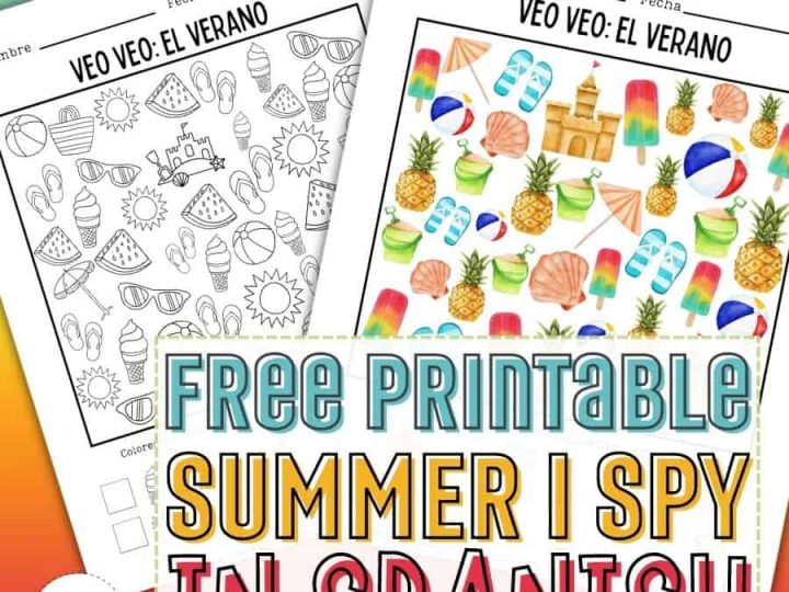 Image for Summer I Spy Free Printable Worksheets in Spanish