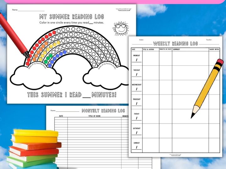 Image for 3 Free Printable Reading Log Templates - Weekly, Monthly, & Summer