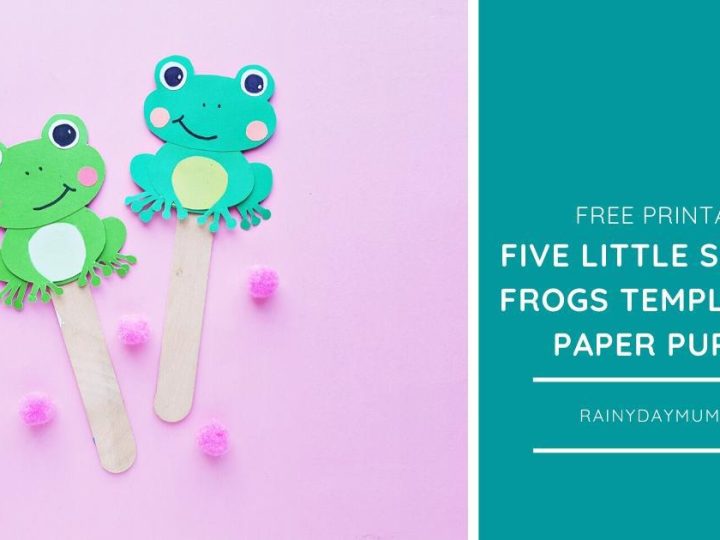Image for Printable Five Little Frogs Paper Puppets Craft