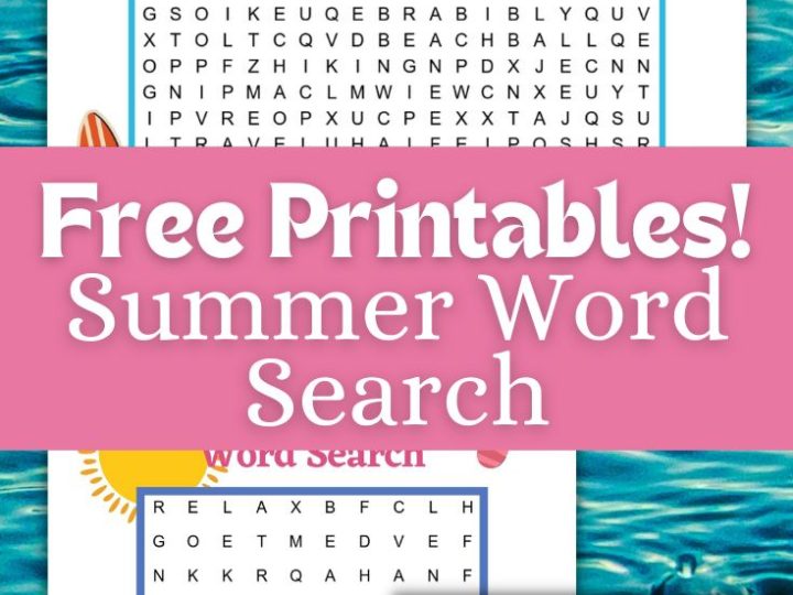 Image for Free Summer Word Search Printables (2 Puzzle Options)