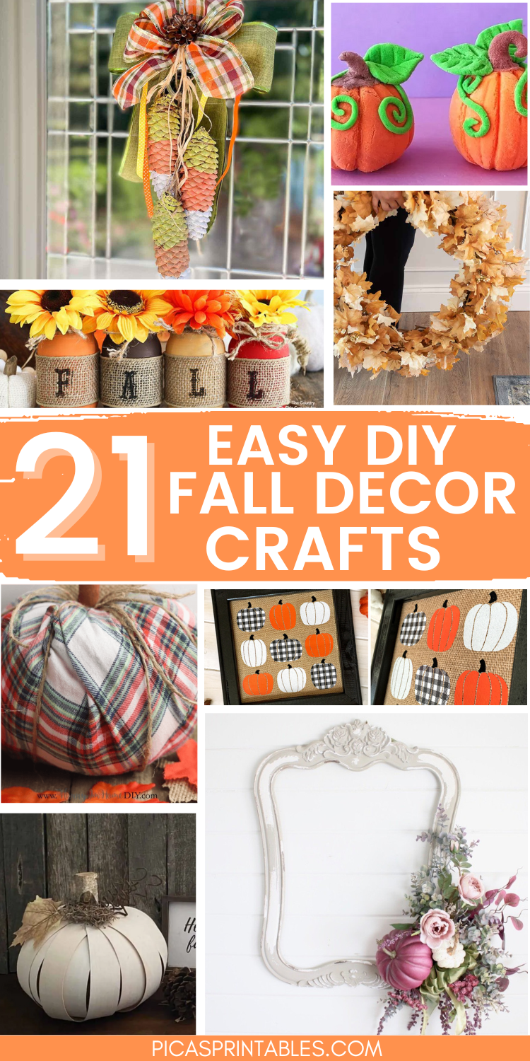 21 Simple and Easy Fall Home Decor Craft Ideas - Pica's Printables