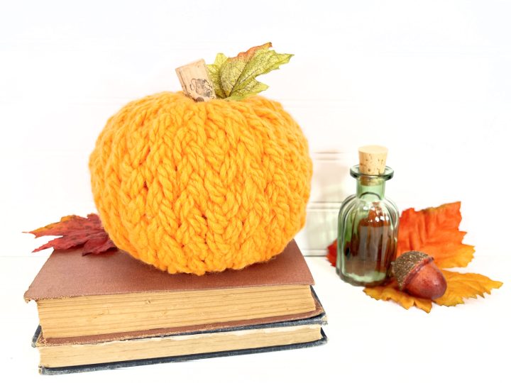 Image for Foam Pumpkin Craft Ideas: Yarn Pumpkin DIY