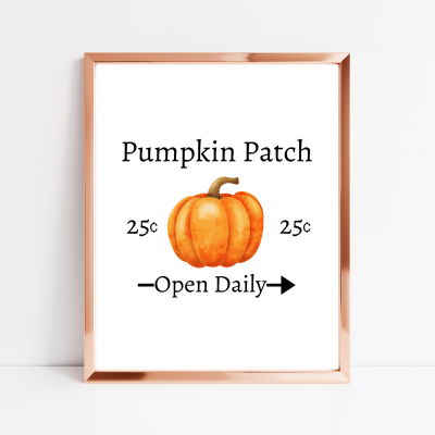 Free farmhouse pumpkin patch sign