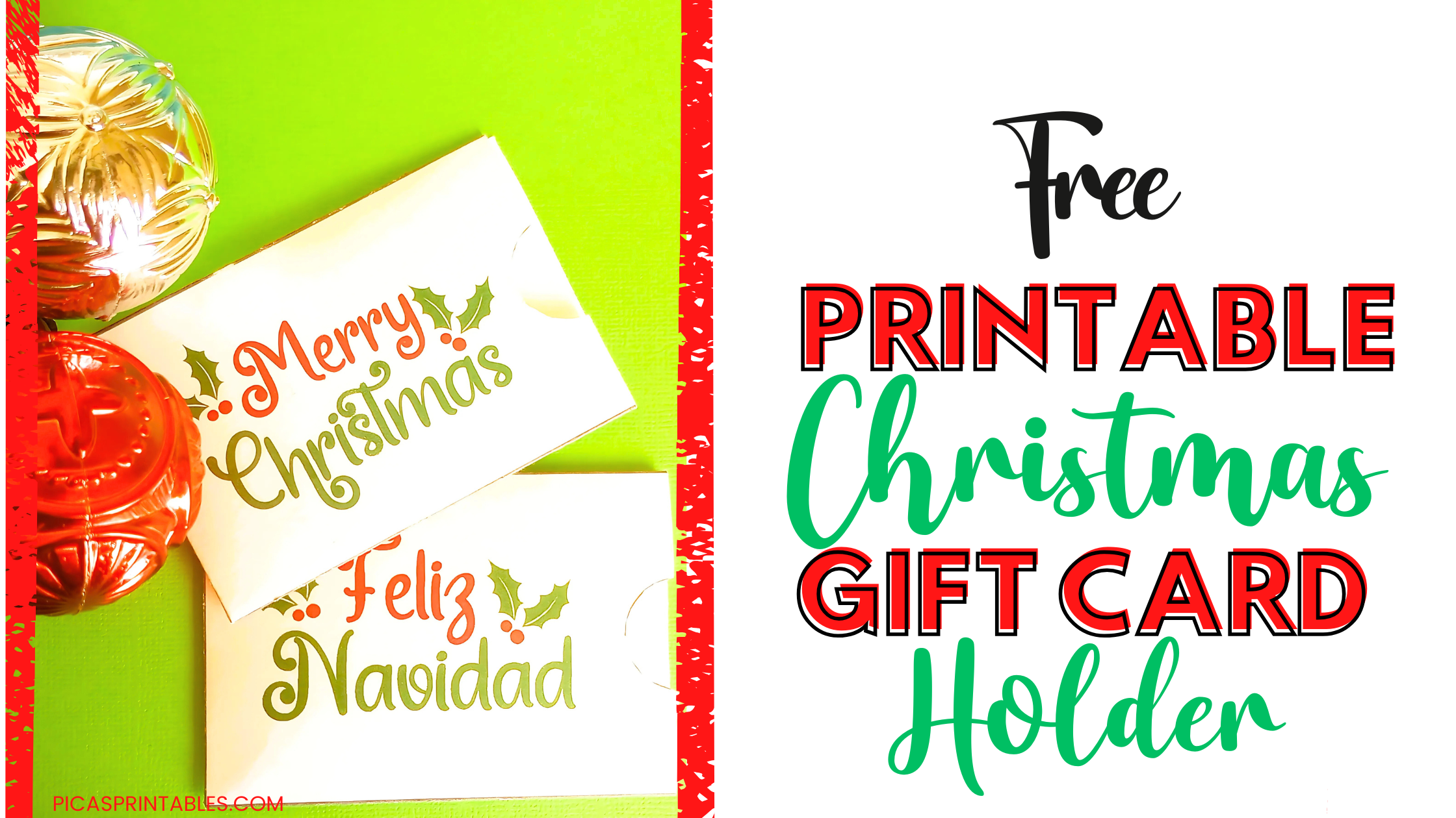 Free Printable Christmas Gift Card Holders Pica S Printables